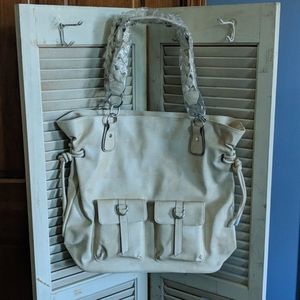 Ivory Faux Leather bag
